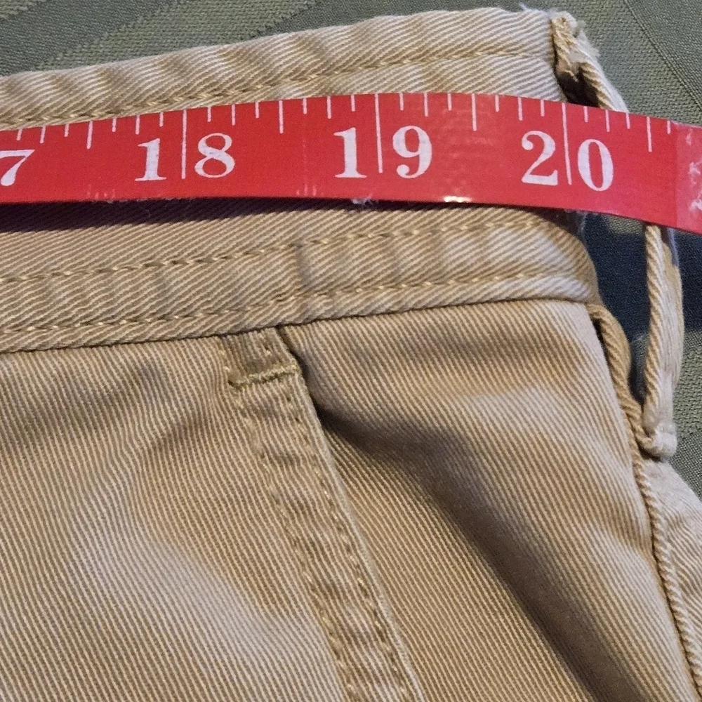 IZOD Saltwater Chino Shorts Men’s 42 Tan Classic Cotton Flat Front 4 Pocket 2016